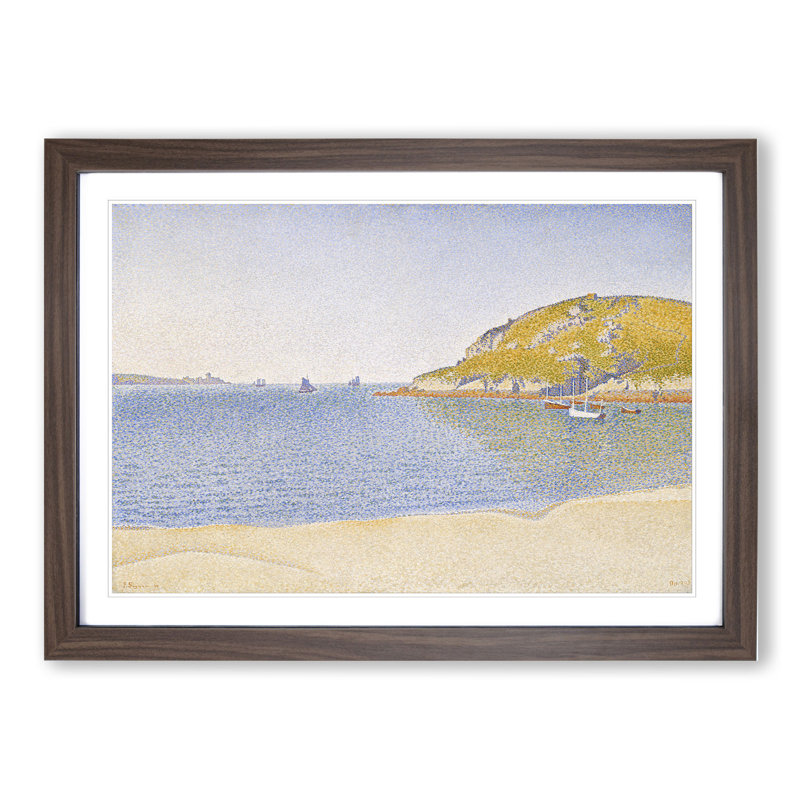 Port of Saint-Cast by Paul Signac - Framed Print, 27cm H x 36cm W x 2cm D, Walnut Framed