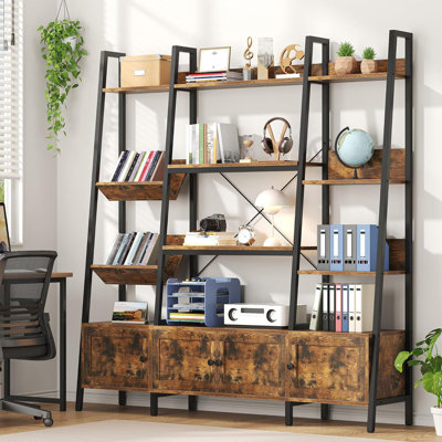 Bibliothèques et étagères à 3 niveaux, 4 tablettes, 4 tablettes pour le salon, la chambre à coucher et le bureau à domicile