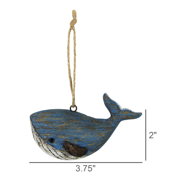 Birch Lane™ No Pattern Hanging Figurine Ornament, Blue