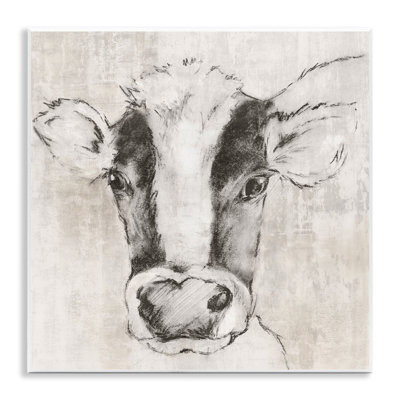  Vache, croquis, impression sur plaque par Eli Jones