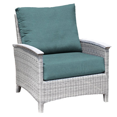Bella Wicker Teak Outdoor Lounge Chair