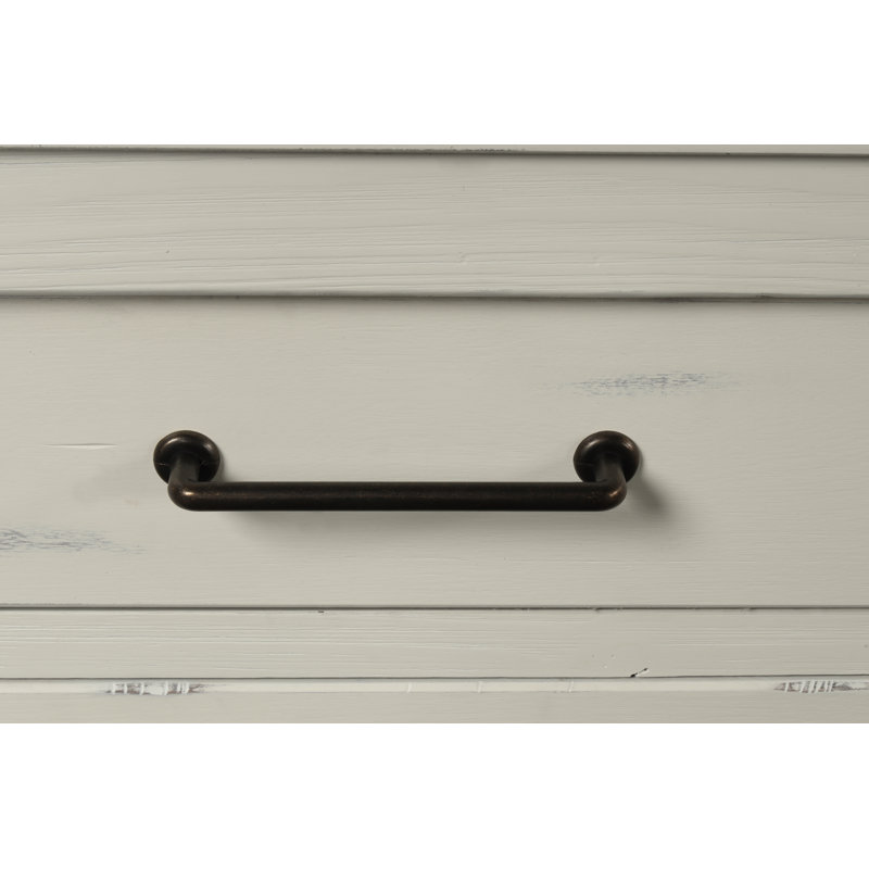 Table de chevet 3 tiroirs Baguenaudiant, Blanc antique