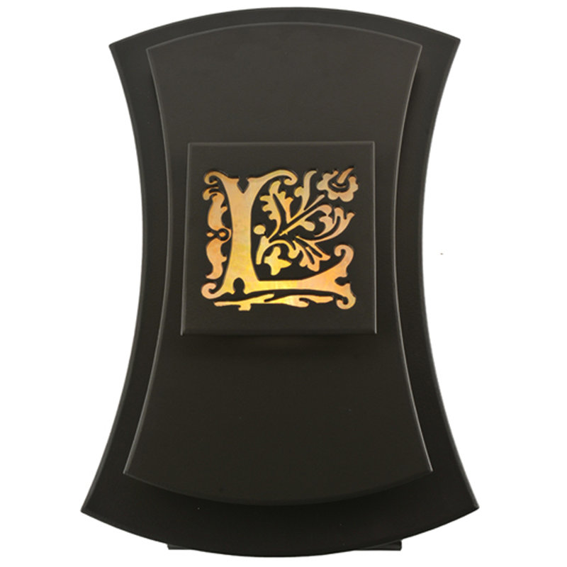 Applique murale encastrée 1 lumière à intensité variable brun foncé et ambre Gea, 1 x ampoule à culot moyen 60 W