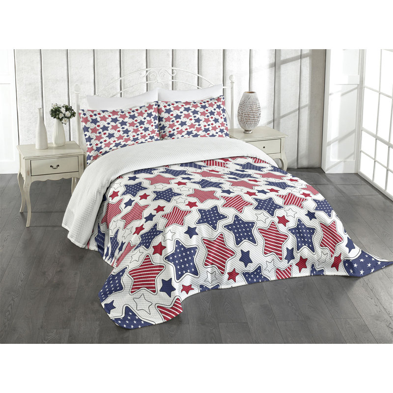 White Queen Bedspread Set with Polyester Material