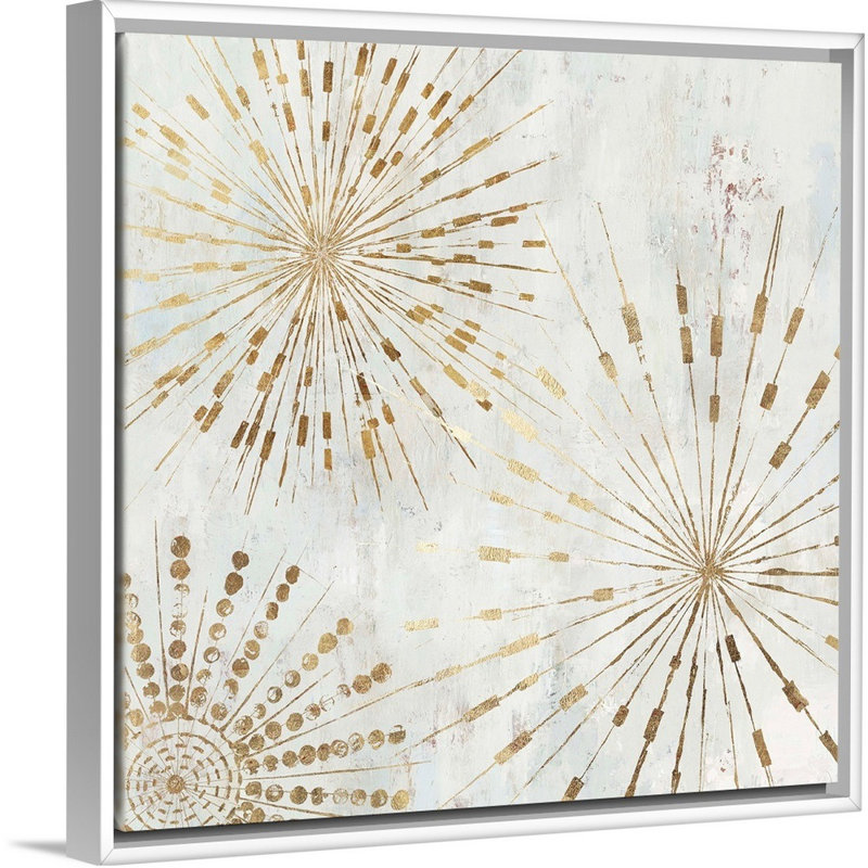 Golden Stars I par Tom Reeves - reproduction d'art sur toile, H 22 po x l 22 po x P 1,75 po, Cadre blanc