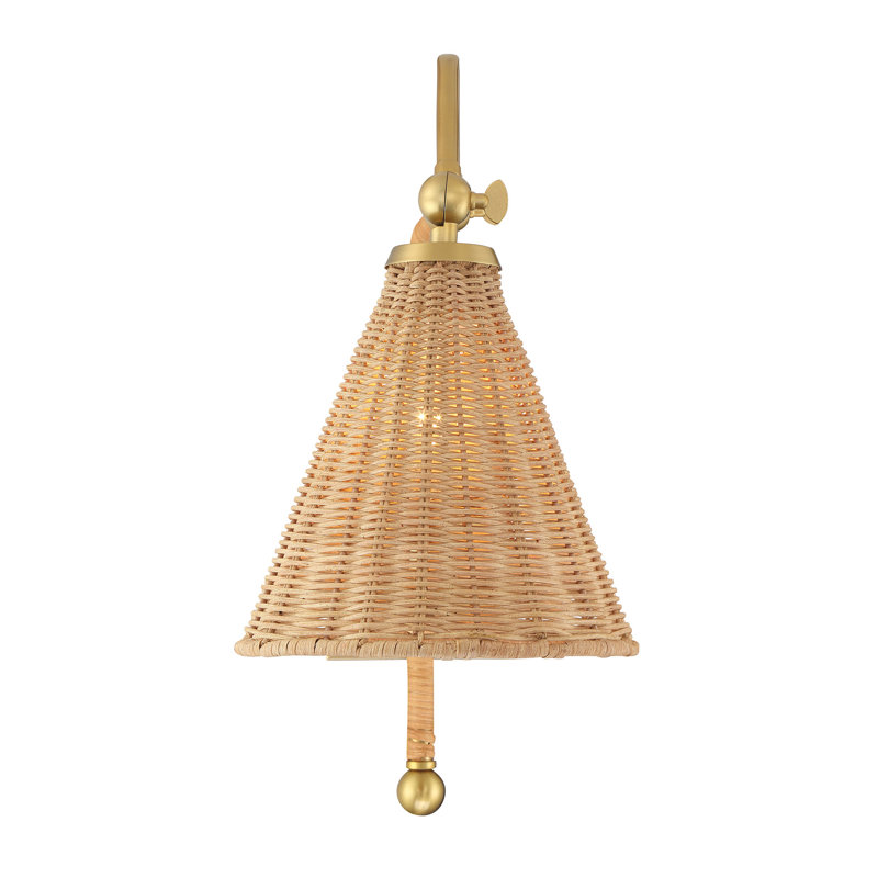 Linell 1-Light Wall Sconce in Warm Brass