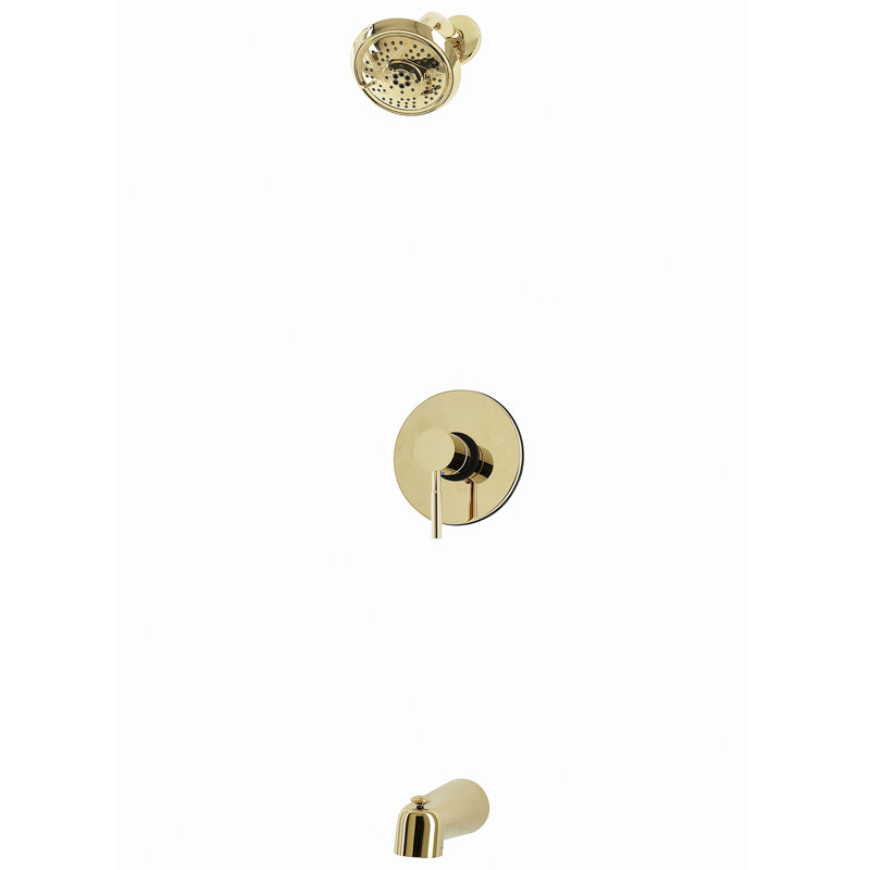 Kingston Brass Concord Single-Handle Pressure Balanced Tub and Shower Faucet, Silver