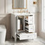 Meuble-lavabo autoportant 24 po avec lavabo 24 po, 3 tiroirs et portes à fermeture en douceur-133678061