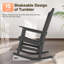 Chaise berçante d'extérieur en plastique surdimensionnée toutes saisons Adirondack-117802447