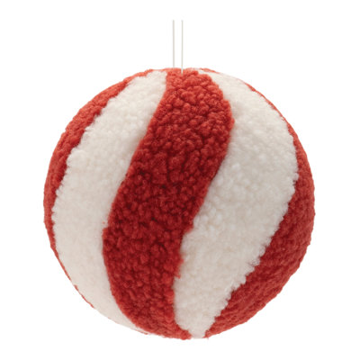 Candy Cane Stripe Ball Ornaments