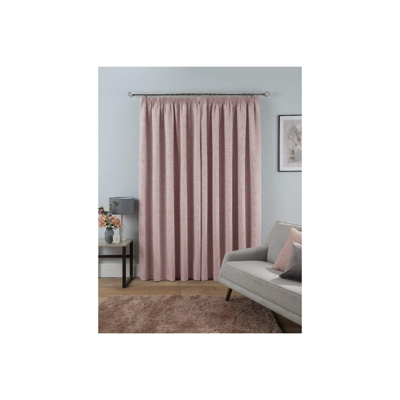 Breighlynn Blackout Curtain Panel Pair, Blush, Width 168 x Drop 228 cm