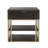West End Loft Open Shelf Nightstand with Storage Drawer