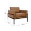 Fauteuil d'appoint Fiam, similicuir, pieds noirs modernes-112254155