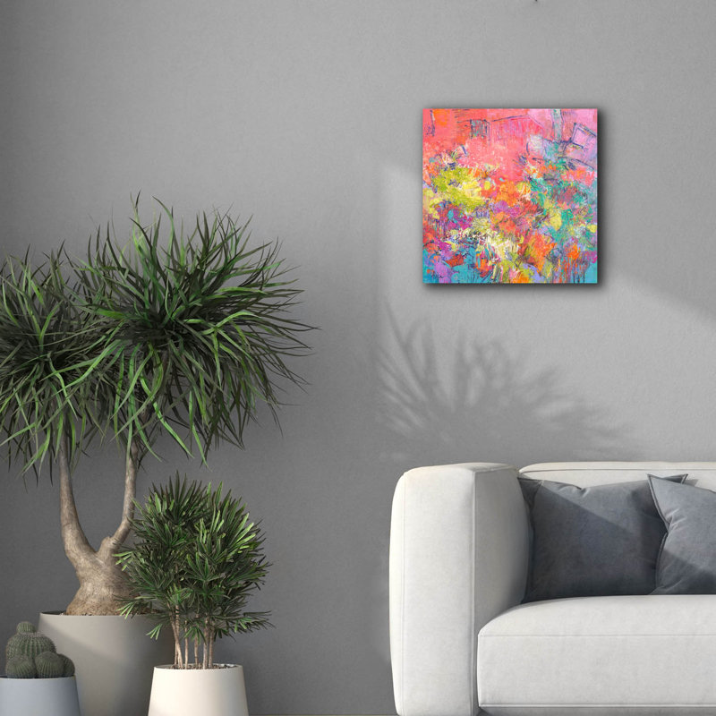  «Happiness Sprouting» par Dorothy Fagan, art mural sur toile, 18 po x 18 po