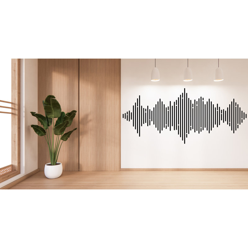 Décalcomanie audio audio, onde sonore, autocollant mural, notes de musique, décoration murale, vinyle, art mural, musicien, autocollant mural, studio d'enregistrement 259LU
