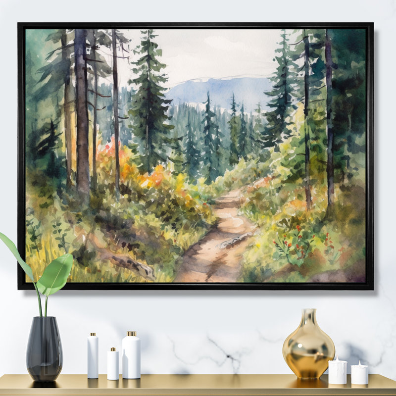 «Little Road In Mountain Landscape X - Forest», reproduction d'art sur toile, H 30 po x l 40 po x P 1,5 po