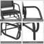 Jennah Outdoor Garden Glider Chair, Metal Frame Swing Seater Dark Grey
