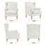 Fauteuil à oreilles tapissier extra large 30,9 po Farmhouse avec pieds en bois massif pour le salon, la chambre à coucher et le coin (ensemble de 2)-1790520732