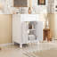 24" Modern Bathroom Vanity with Sink Top, Solid Wood Frame Bathroom Storage Cabinet with 2 Soft-Closing Doors & Adjustable Shelf