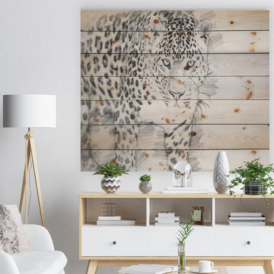 Black and White Leopard Sketch " Black and White Leopard Sketch " Painting