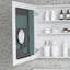 Armoire à pharmacie avec miroir à bords biseautés, porte à ouverture à gauche et porte sans cadre l 24 po x H 26 po-275479660