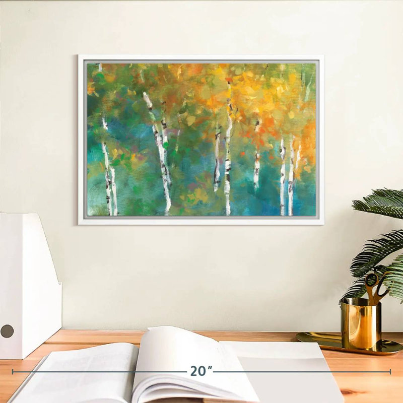 Confettis II, Cadre flottant blanc, 13 po x 9 po