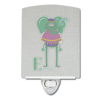 Veilleuse en céramique Alphabet E pour éléphant