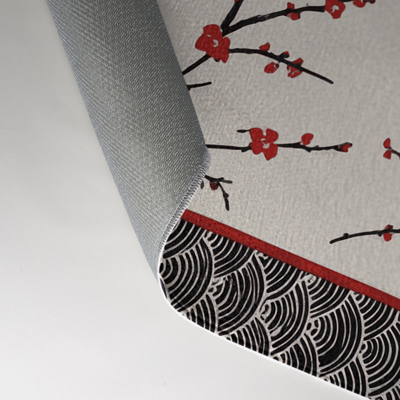 Tapis intérieur et extérieur Scarlet Strokes, Rectangle 1 pi 6 po x 2 pi 6 po