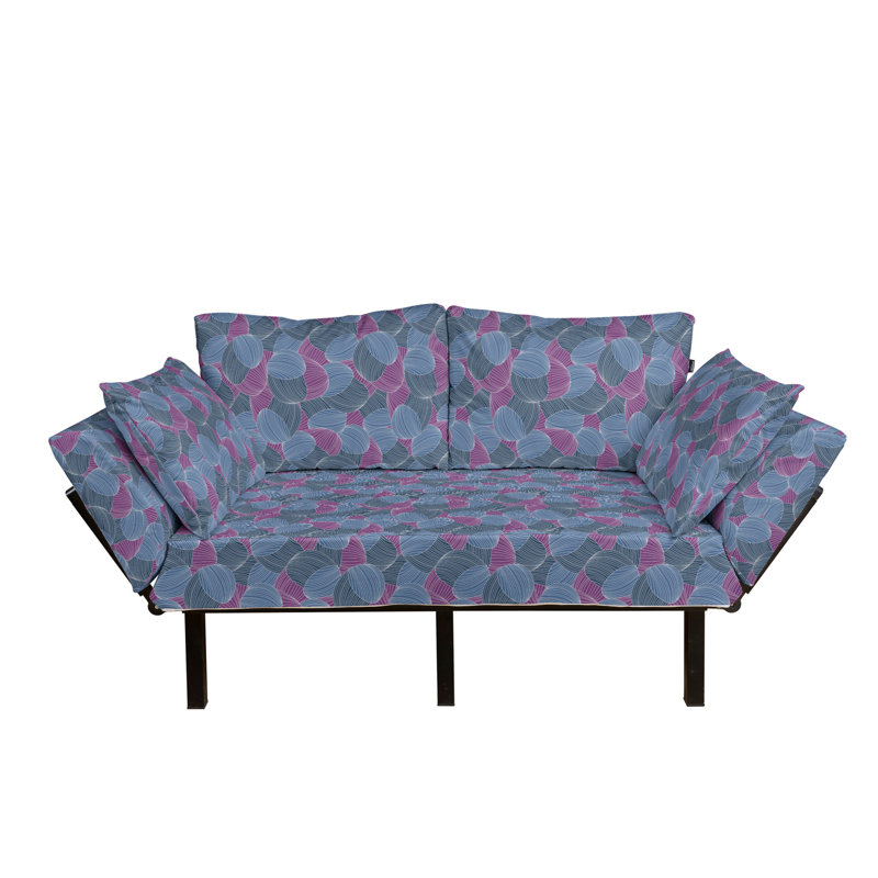 Divan-lit Ambesonne, Polyester abstrait bleu foncé foncé
