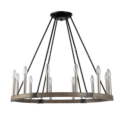 Lustre de style campagnard 12 lumières Addyson