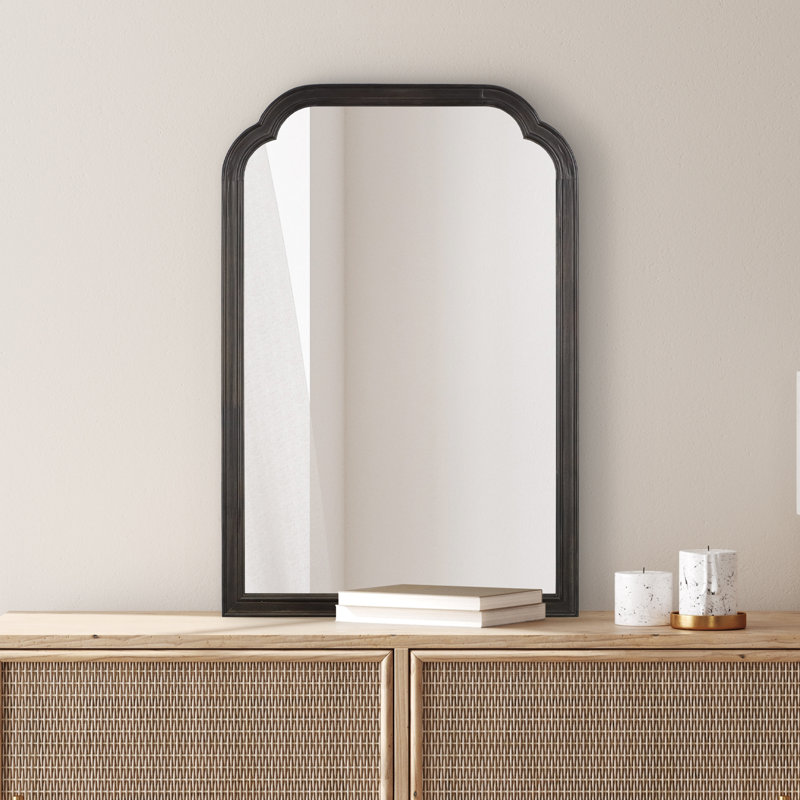 Miroir mural Ancalin, 30 po x 20 po, Noir