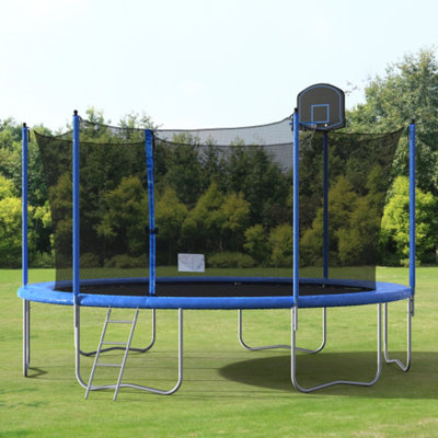 Trampoline de cour arrière 14 'avec enceinte sécuritaire