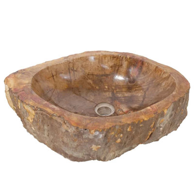 B.o.i 18'' Brown Stone Oval Bathroom Sink
