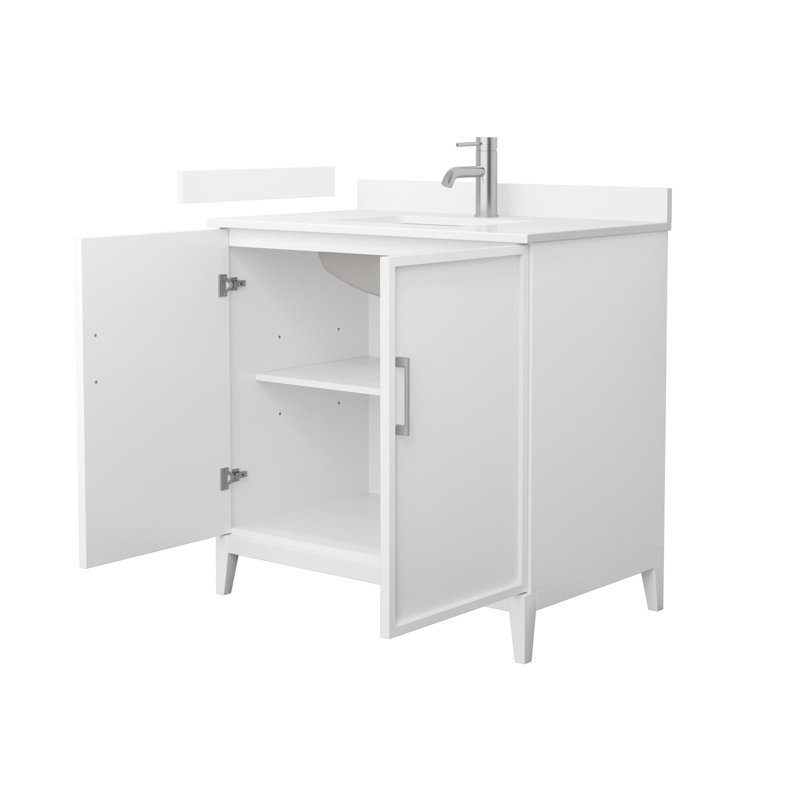 Elan 36'' W Vanity, Single, Brushed Nickel, White