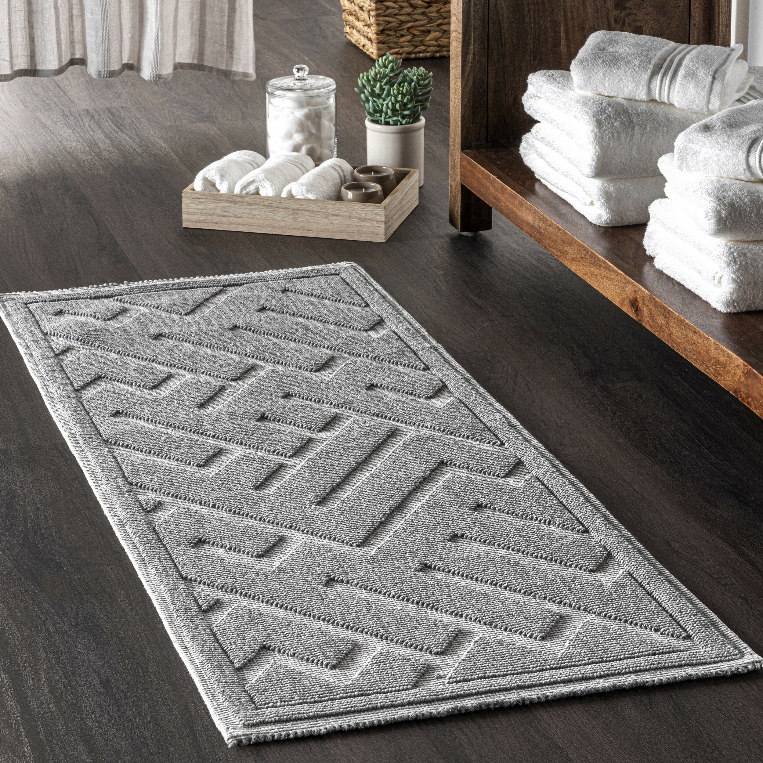 Idriz Bath Rug Washable 2 Piece Non Slip Mat Set Union Rustic