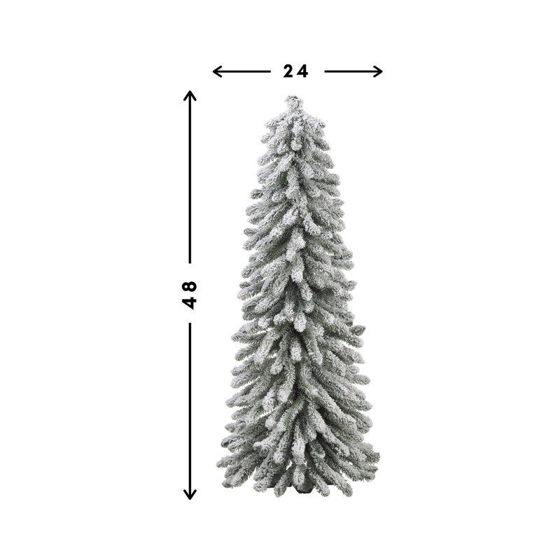 4'' Snow Flocked Evergreen Tree