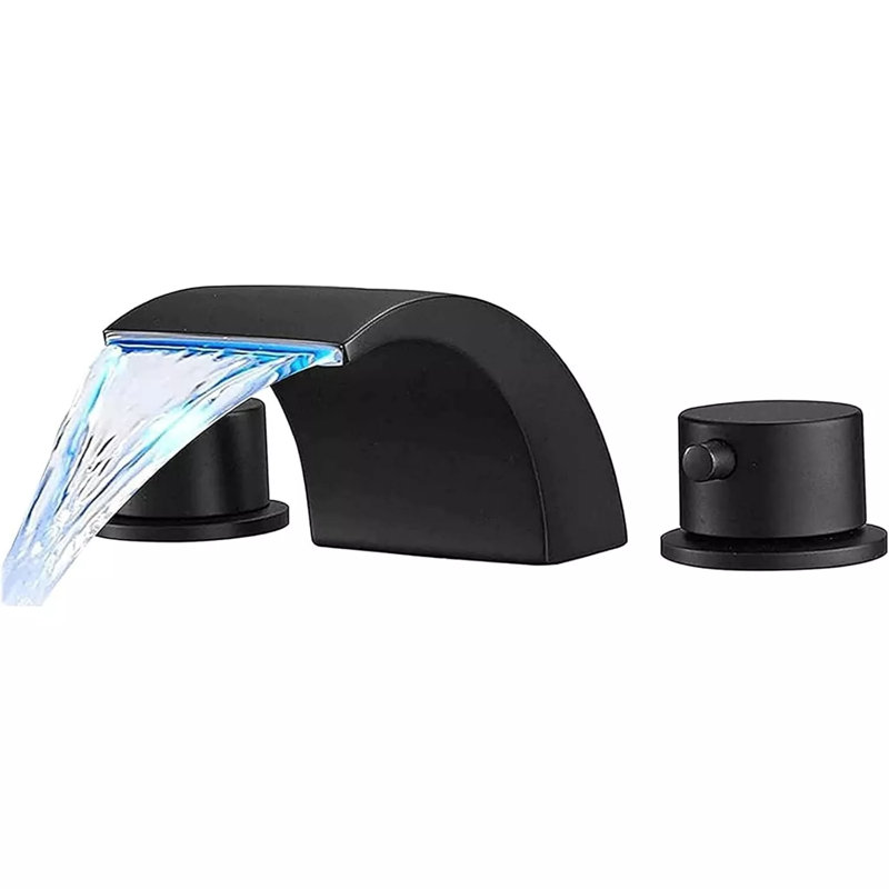 Widespread 2-handle Bathroom Faucet, Matte Black