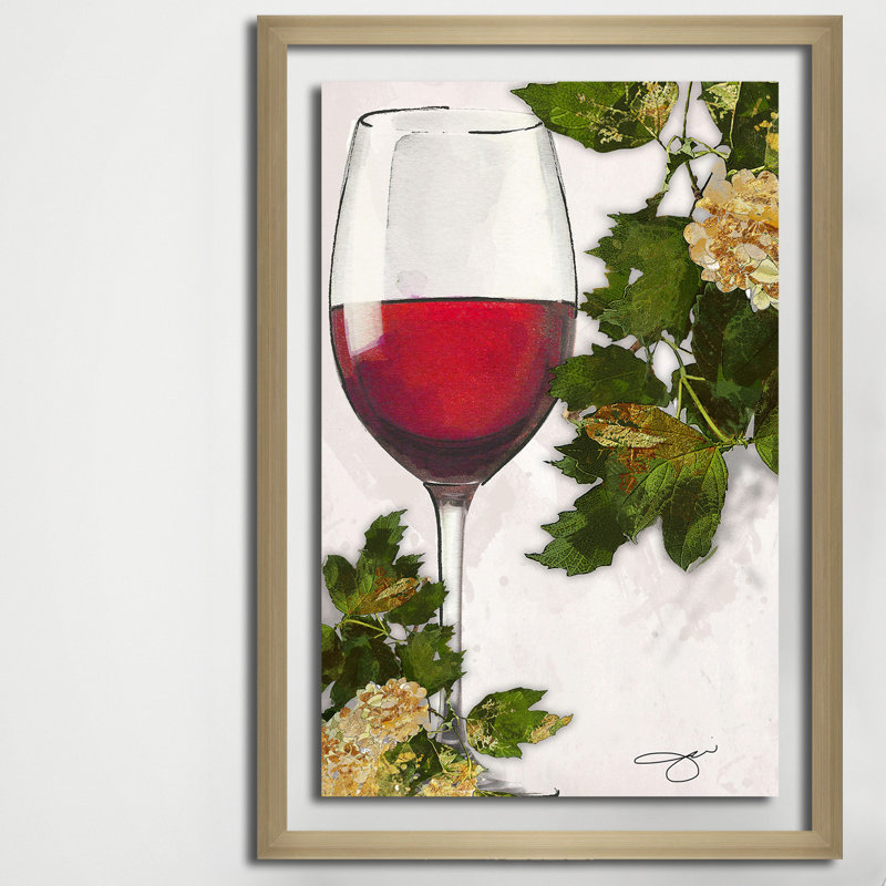 «Red», reproduction d'impression sur toile, H 39,5 po x l 27,5 po x P 0,75 po, Encadrement champagne