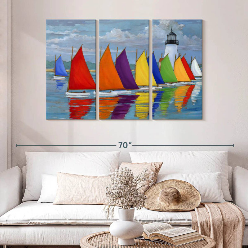 Mehar Rainbow Fleet, 32" H x 50" W