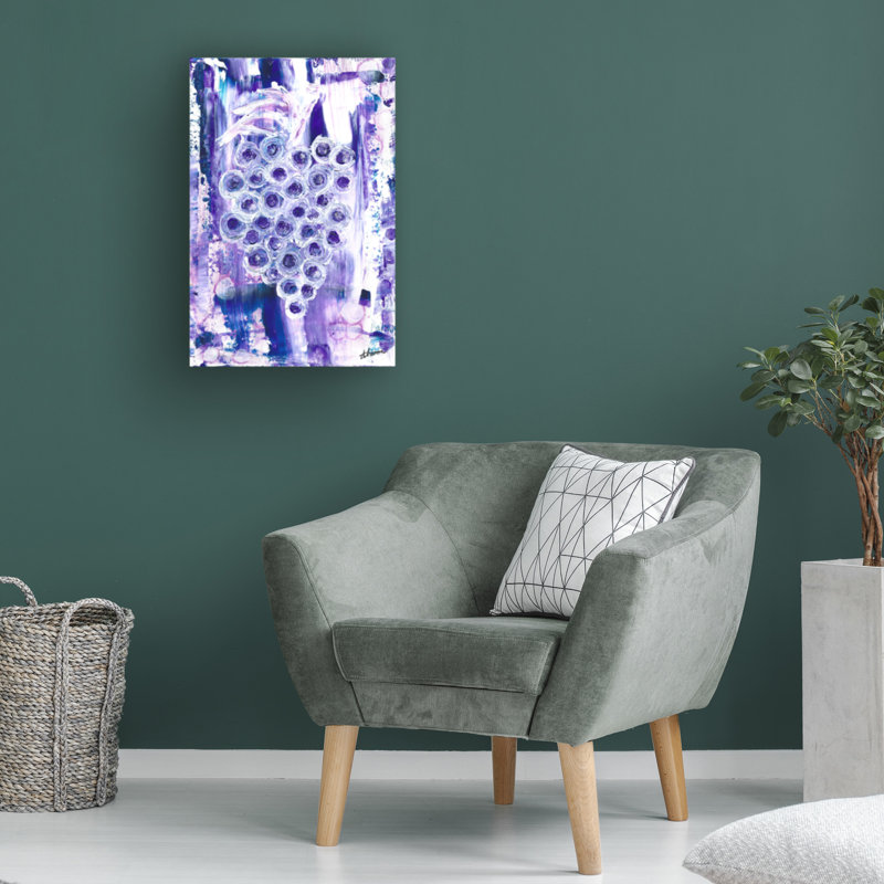 Art sur toile de raisin de bolognaise, thon bolon, H 19 po x l 12 po