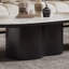 Ensemble de tables basses en bois de style moderne