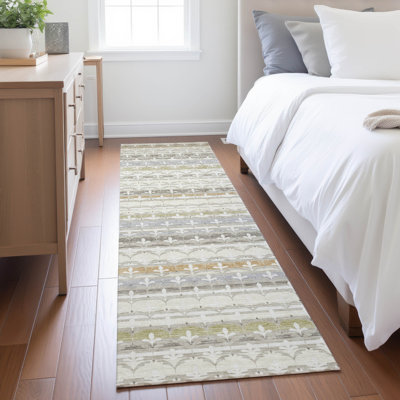 Tapis damassé intérieur / extérieur lavable à la machine ACN2479