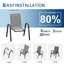 Outdoor Dining Chairs Set of 6, Stackable Patio Chairs with Textilene Fabric and High Back for Backyard Garden Balcony-1024339660