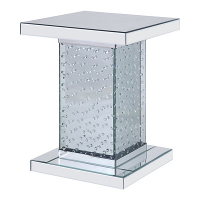 Table de bout, miroir et faux cristaux