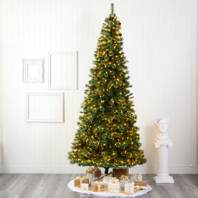 Lighted Artificial Christmas Tree, 10' H