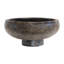 Bol rond rond en terre cuite texturée pour décoration intérieure - Bol décoratif moderne pour table ou tablette - 14 po, noir