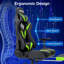 Fauteuil de jeu à bascule ergonomique avec massage Hoffree-113470399