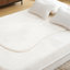 Plancher blanc moderne avec 4 coussins, matelas pliant en mousse haute densité, pour les invités et les espaces de vie, aucun assemblage requis-792945670