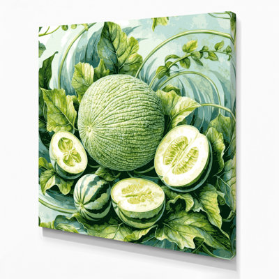Art mural sur toile vert légumes Melon