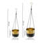 Oscar Two Tone Gold Metal Hanging Planter Set of 2-1265796478